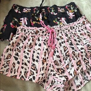 Victoria's Secret Pink and Black Print Shorts